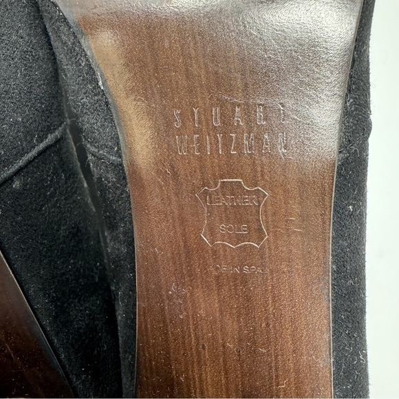 Stuart Weitzmen Black Vidaland 100MM Suede Over-the-Knee Boots - Picture 10 of 16